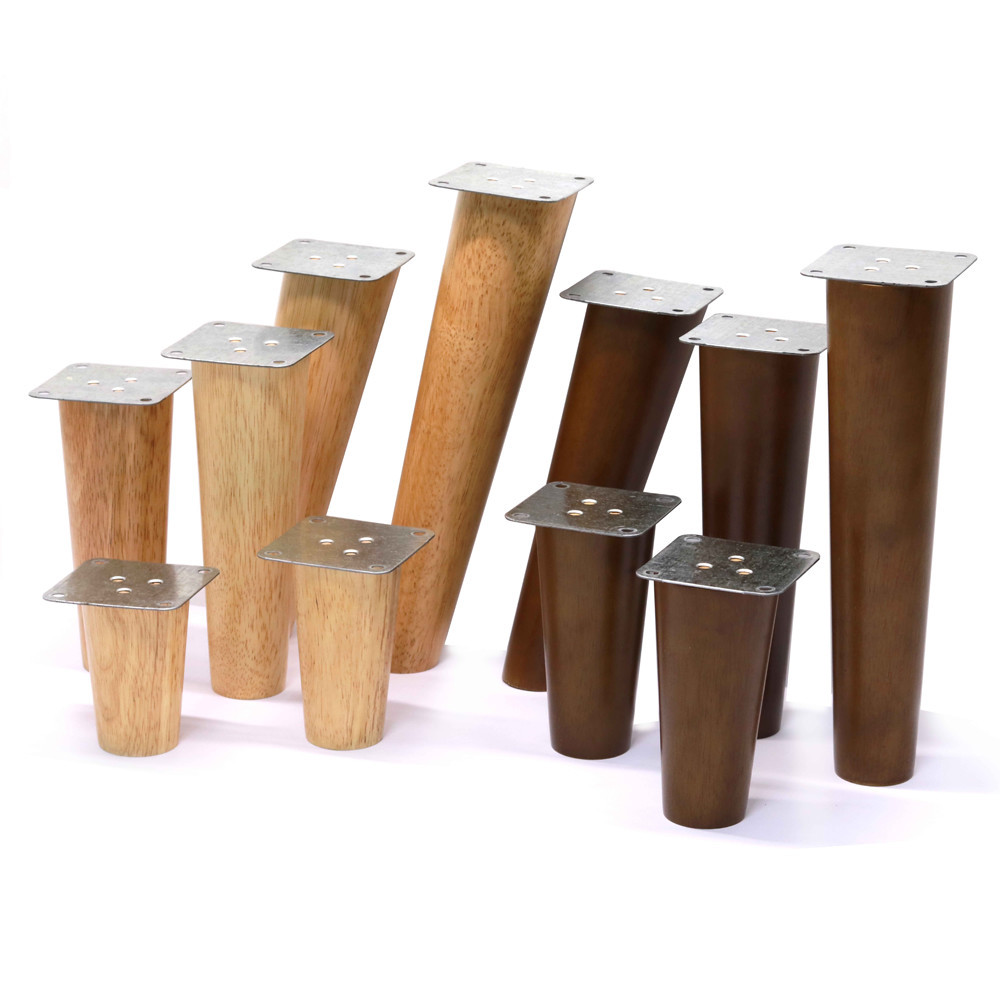 Solid wood wooden foot cabinet wooden foot furniture Nordic wooden table legs solid wood sofa feet bedside table feet conical wood bench feet Application Scenario
