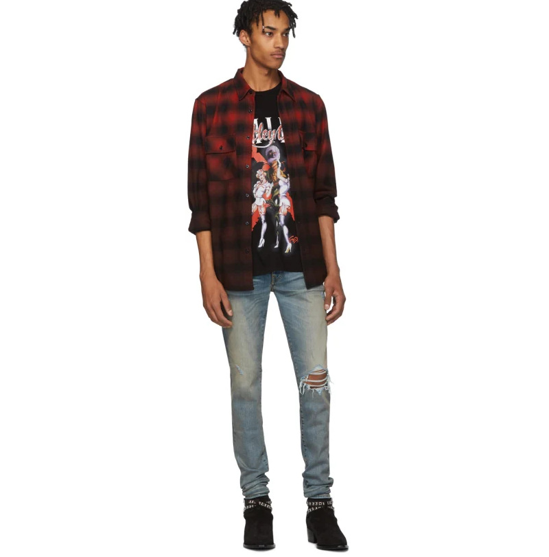 European and American streetwear brand 20SS Clown Band Loose couple short-sleeved T-shirts, high street short T-shirts, men's clothing for export AM Item Picture