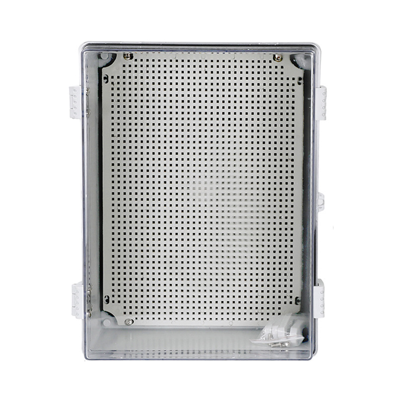 Waterproof transparent cover plastic base box wiring distribution box 400*300*170mm buckle ABS plastic wiring box Item Picture