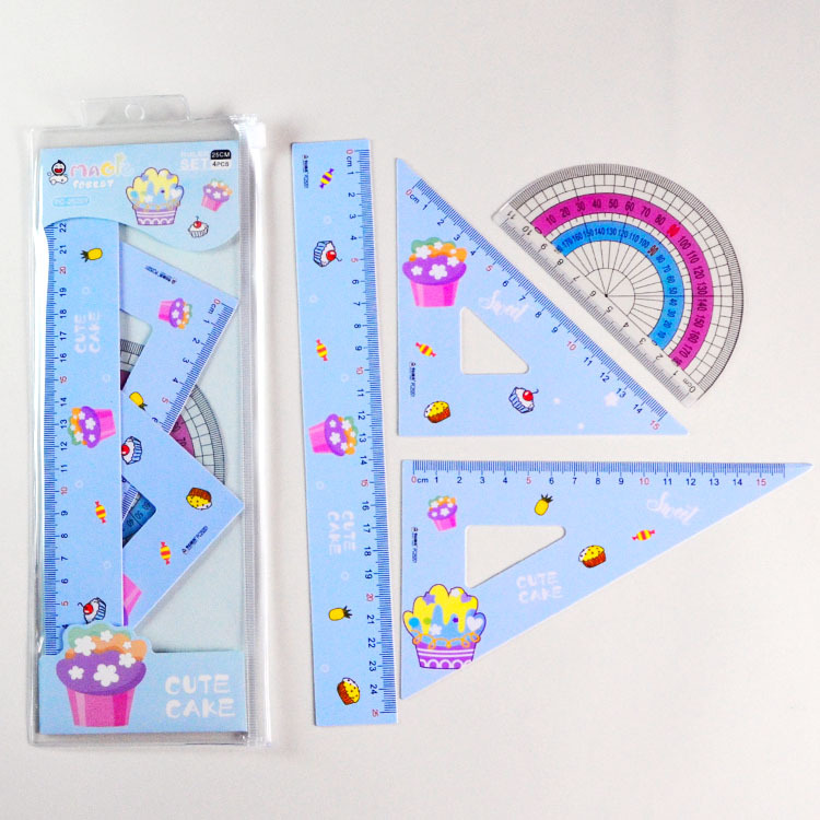 The Jungle Book PVC student set ruler protractor triangle ruler set custom ruler Specification drawing