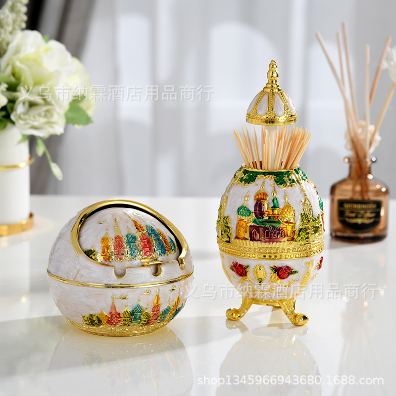 Metal European Advanced Metal Toothpick Box Alloy Toothpick Holder Classic Home Hotel Ktv Toothpick Box Application Scenario