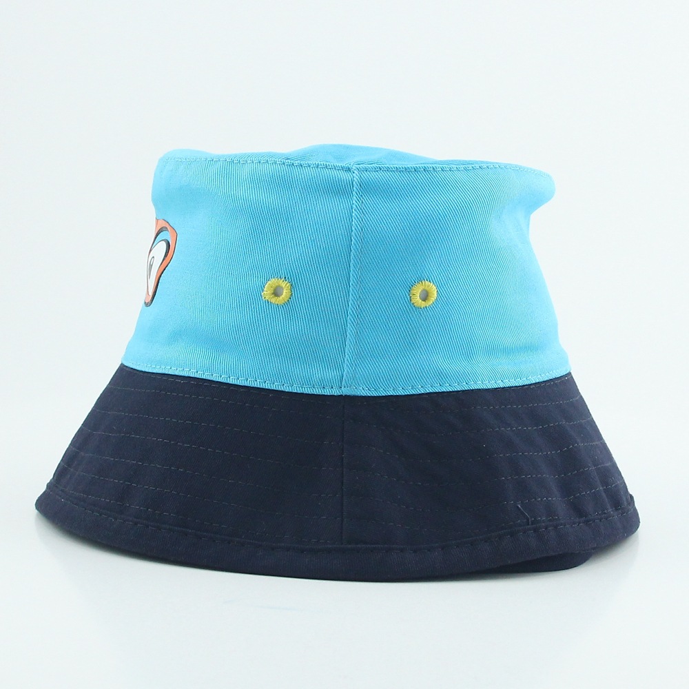 Japanese streetwear brand chic panda fisherman hat with double-sided wear, women's summer sun protection, versatile street basin hat, couple ins hat details Picture