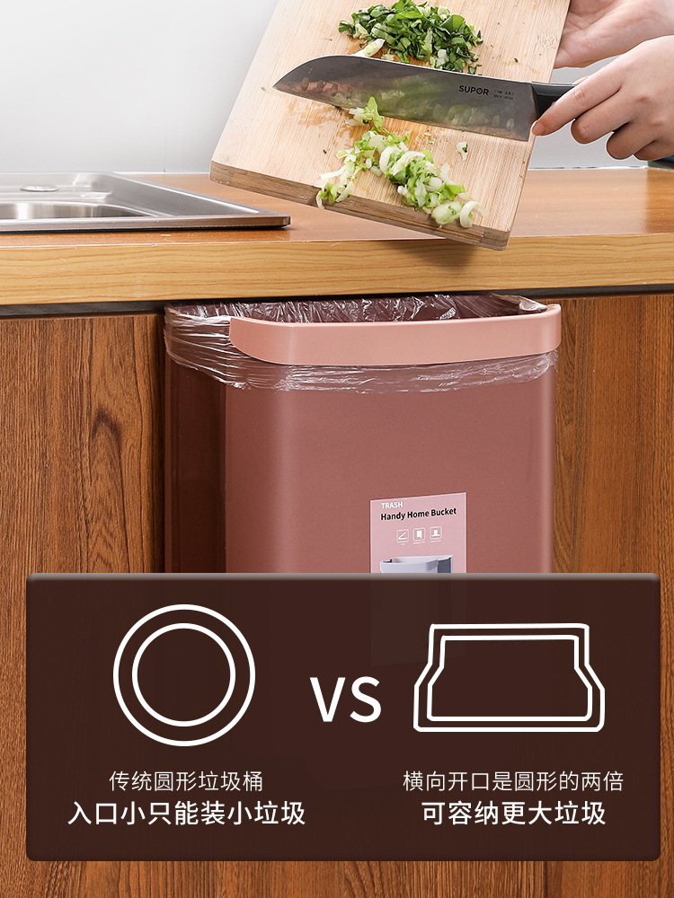 Household folding garbage bins, wall-mounted, classified storage, toilet, bathroom, vehicle-mounted trash cans, kitchen trash cans Specification image