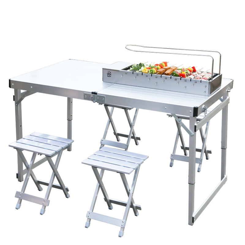 Charging automatic barbecue grill, outdoor automatic flipping barbecue rack, rotating skewer grill Item Picture