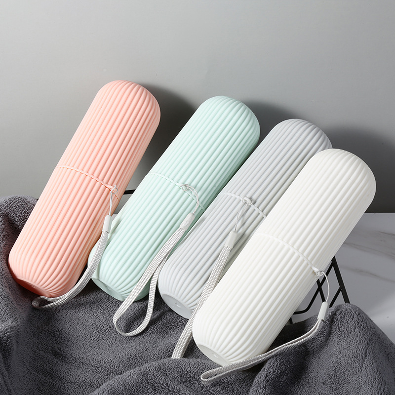 Creative portable travel toothbrush box, eco-friendly toothbrush and toothware storage box set, simple couple toiletry cup manufacturer Specification image