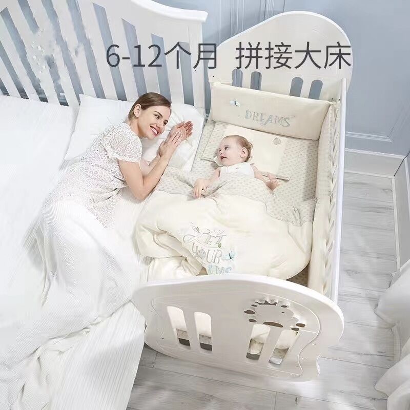 婴儿床实木欧式多功能游戏床儿童床bb床宝宝床新生儿床详情图4
