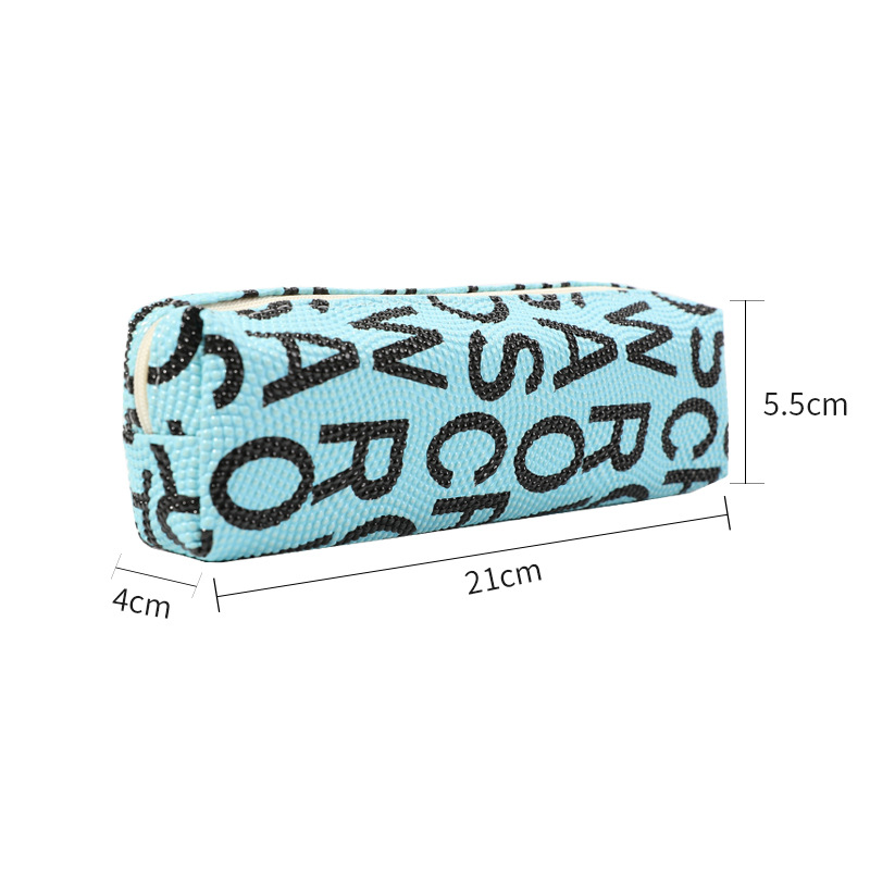 Cartoon Creative Simple Letter Pen Bag Student Pen Bag Personality Children's Stationery Men's And Women's Pencil Case Spot Wholesale Item Picture
