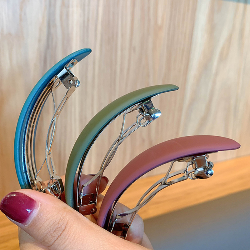 韩国简约夹子头饰发卡气质发夹后脑勺弹簧夹边夹少女发卡网红顶夹详情图2