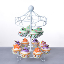 Western-style wedding dessert table decoration cake cake rack combination decorative display rack iron cake rack
