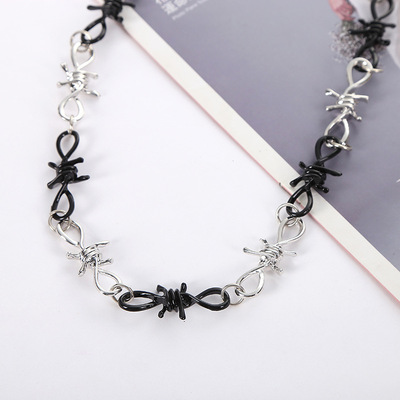 Cold and cool style bag chains on Instagram, thorny and prickly necklaces, chain covers, trendy hip-hop punk bags and accessories Specification image