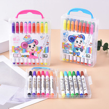 厂家现货幼儿园美术画画彩色笔涂鸦绘画笔12色儿童水彩笔套装批发