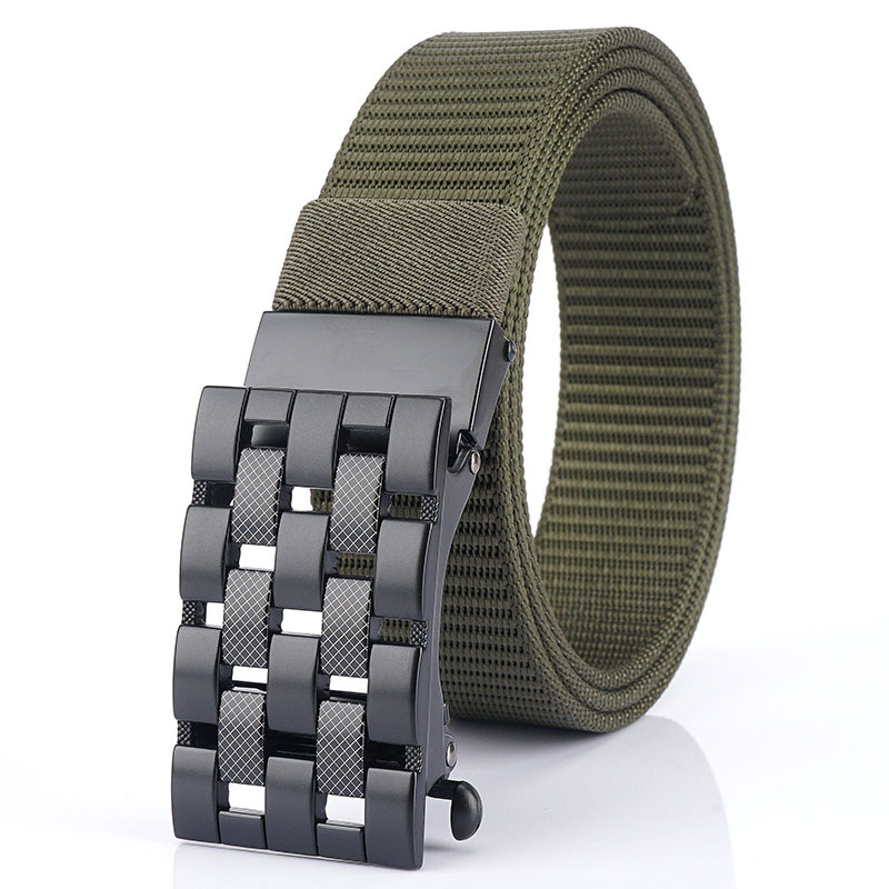 Enniu Automatic Buckle Nylon Belt Men's And Women's Jeans Toothless Youth Leisure Canvas Belt Wholesale Application Scenario