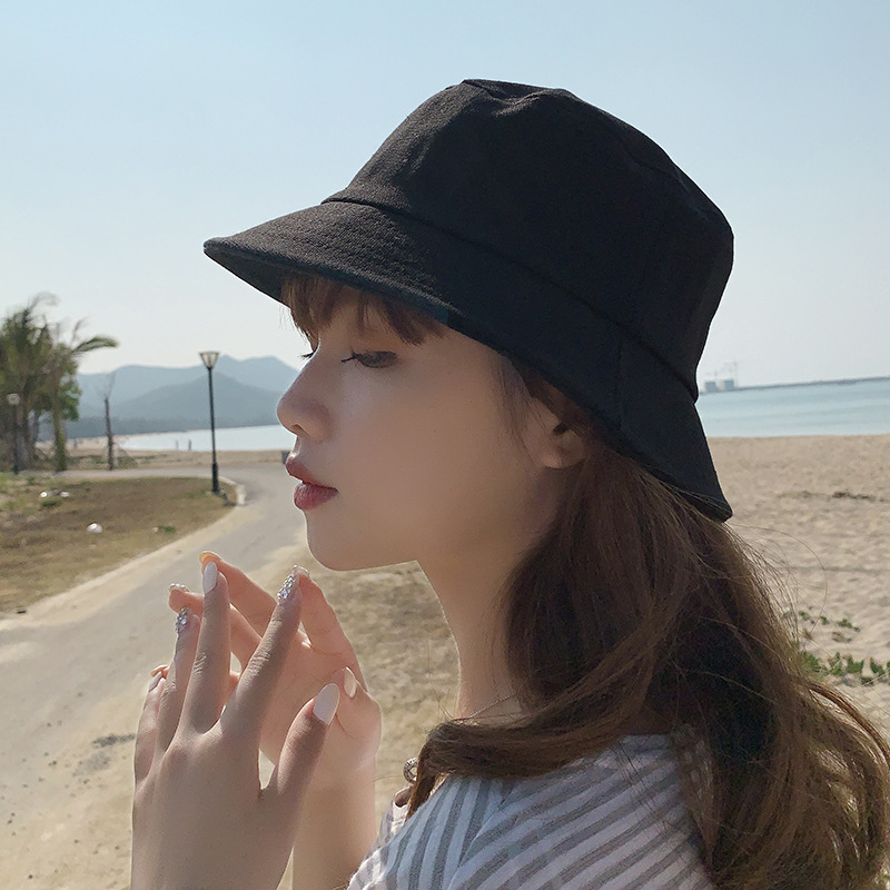 Factory wholesale Korean version student sunny Japanese-style basin hats for men and women, couple style hats, trendy summer sun protection and shade hats Specification image