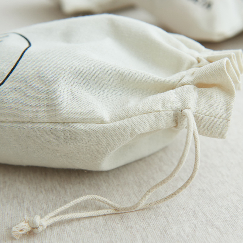 棉布束口袋创意帆布抽绳袋定做空白束口袋首饰收纳棉布袋详情图2