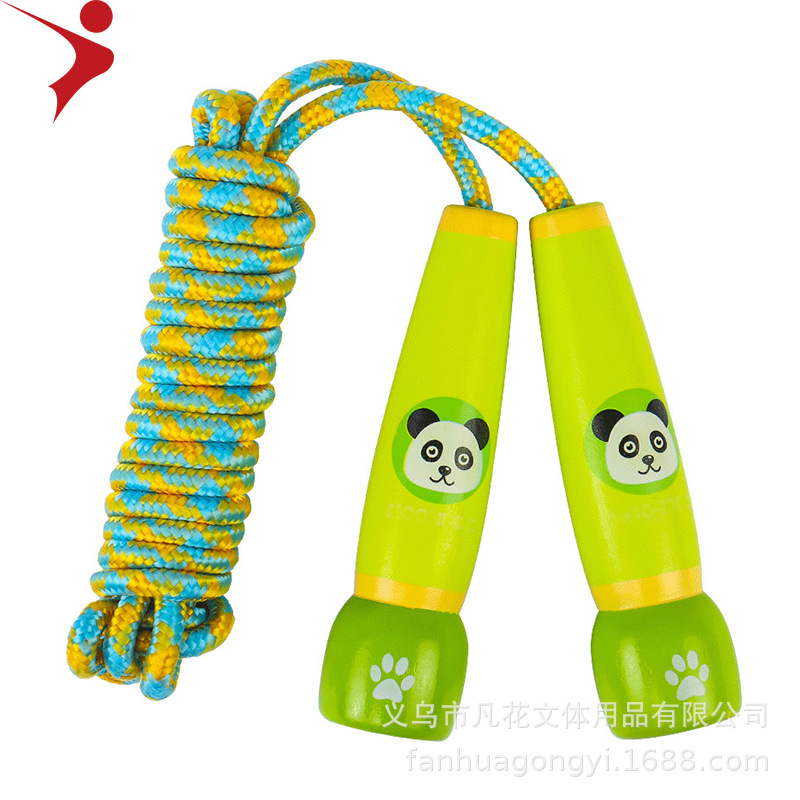 Rts-004 Wooden Skipping Rope Children's Toys Elementary School Physical Education Exam Beginner Boys And Girls Skipping Rope Kindergarten Item Picture
