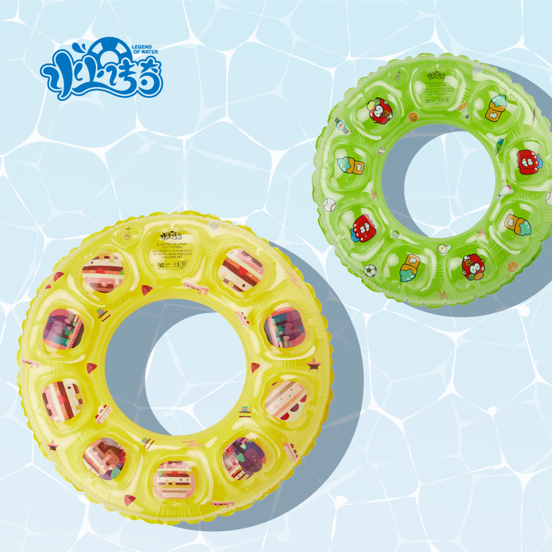 Manufacturers Wholesale Swimming Ring Double Air Bag Crystal Swimming Ring Children's Thickened Cartoon Water Inflatable Toys 50~90#