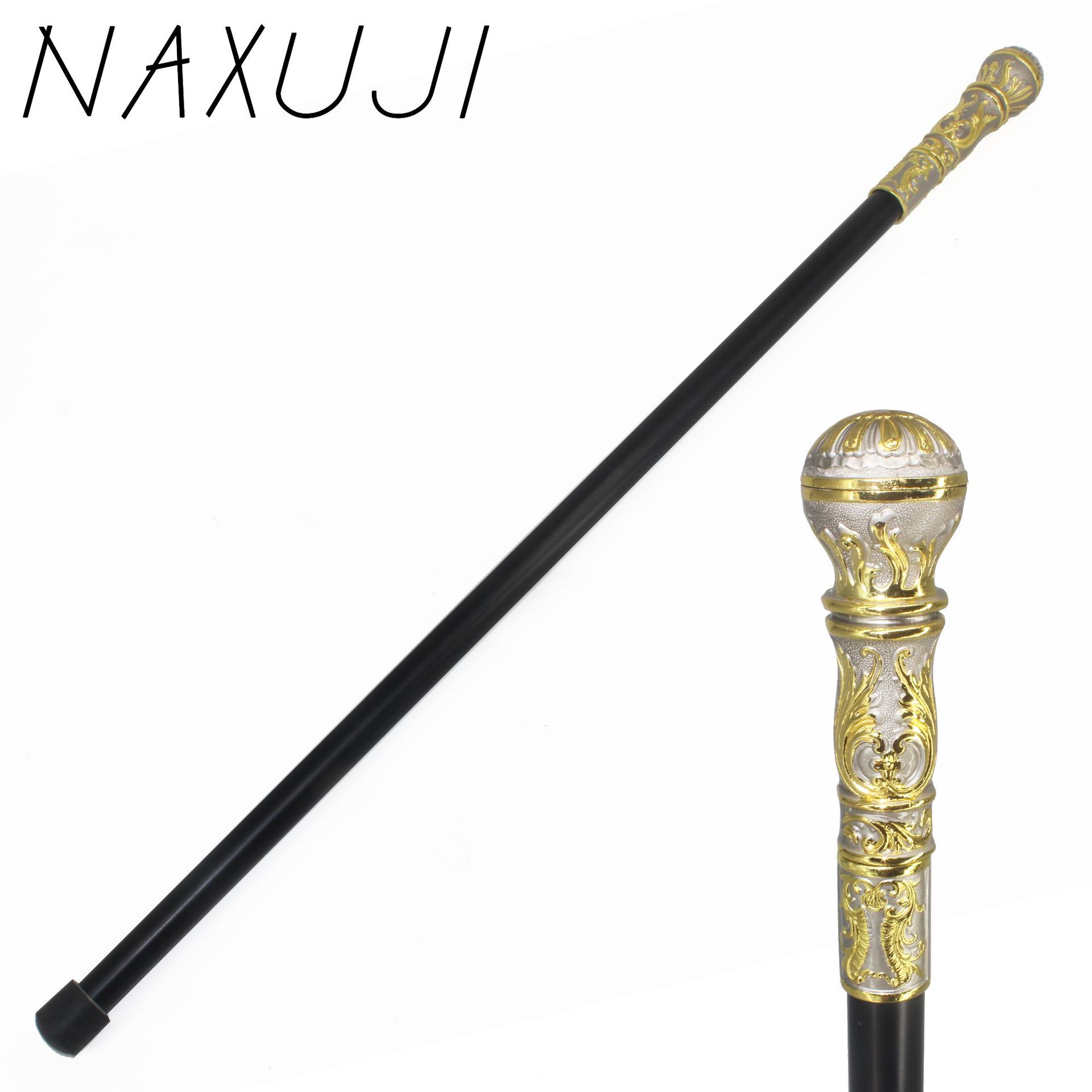 Round Head Lolita Cane Comic-Con Metal Cane Cane Film And Television Props Elderly Gentleman Rod Civilization Rod Straight Supply Application Scenario