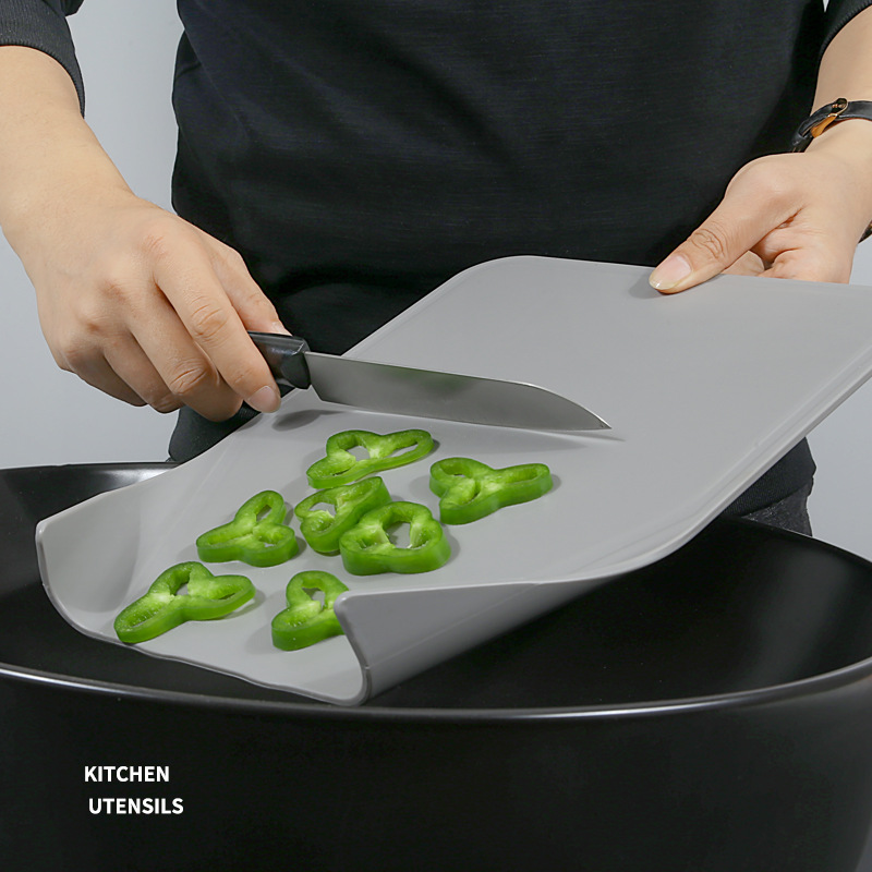 Creative Standing sorting Cutting board Three-piece kitchen home Cutting board Plastic cutting board Cutting fruit baby food Specification drawing