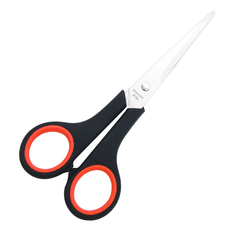 Weibo Office Stationery Wholesale Graphic Scissors Black office two-yuan store supply of handcrafted safety long scissors Item Picture