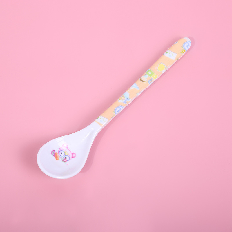 儿童饭勺批发/密胺日式卡通/家用婴幼儿饭细节图