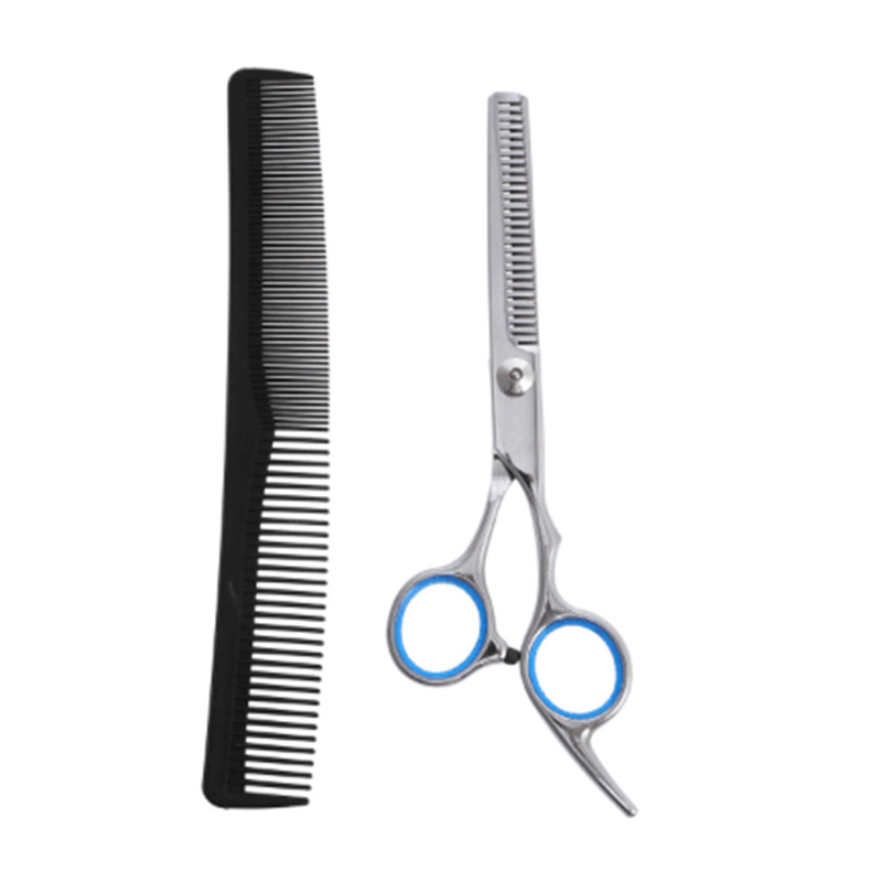 Manufacturer straight tooth scissors flat scissors set household scissors styling tools hair salon hair comb hair tools