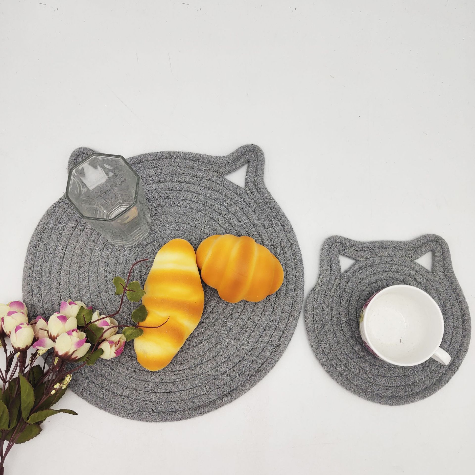 Cat Style Cotton Rope Placemat