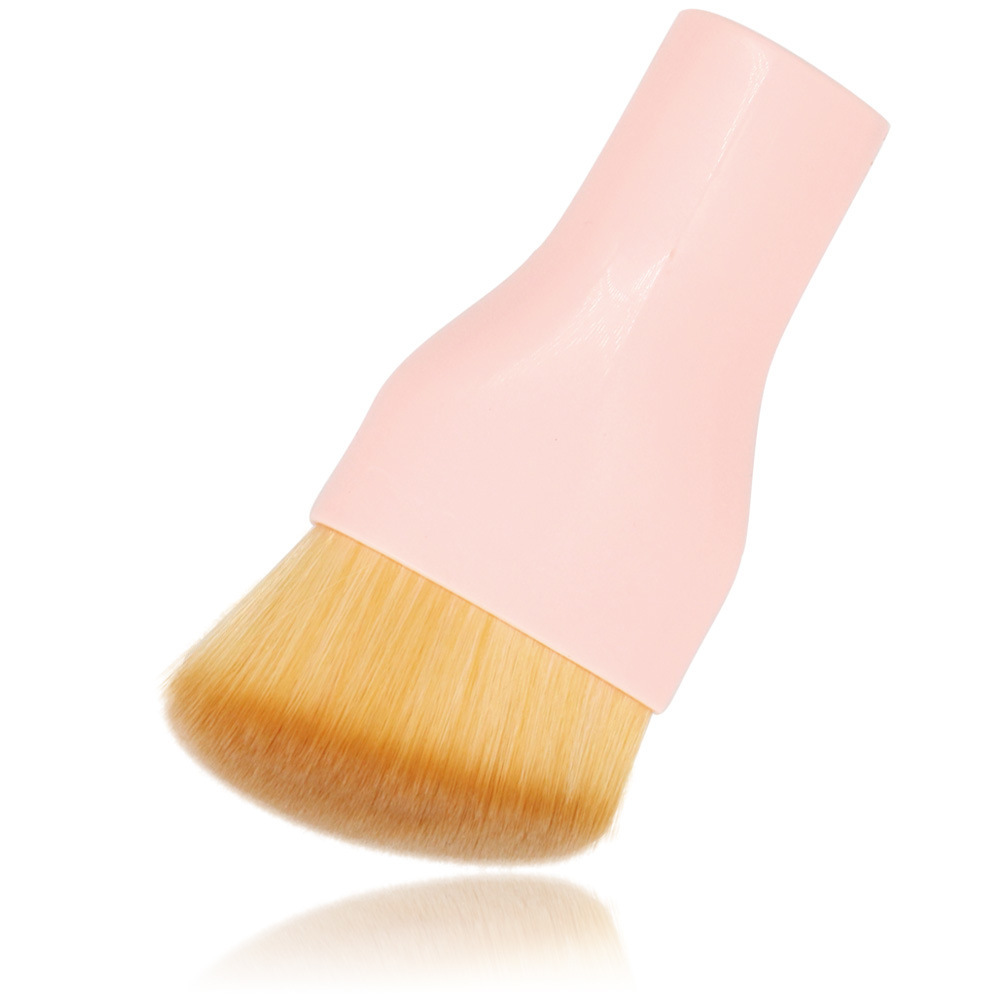 Factory direct sales of new slanted foundation brushes, medium-long handle single blush brushes, multi-functional contour brushes and beauty brushes details Picture