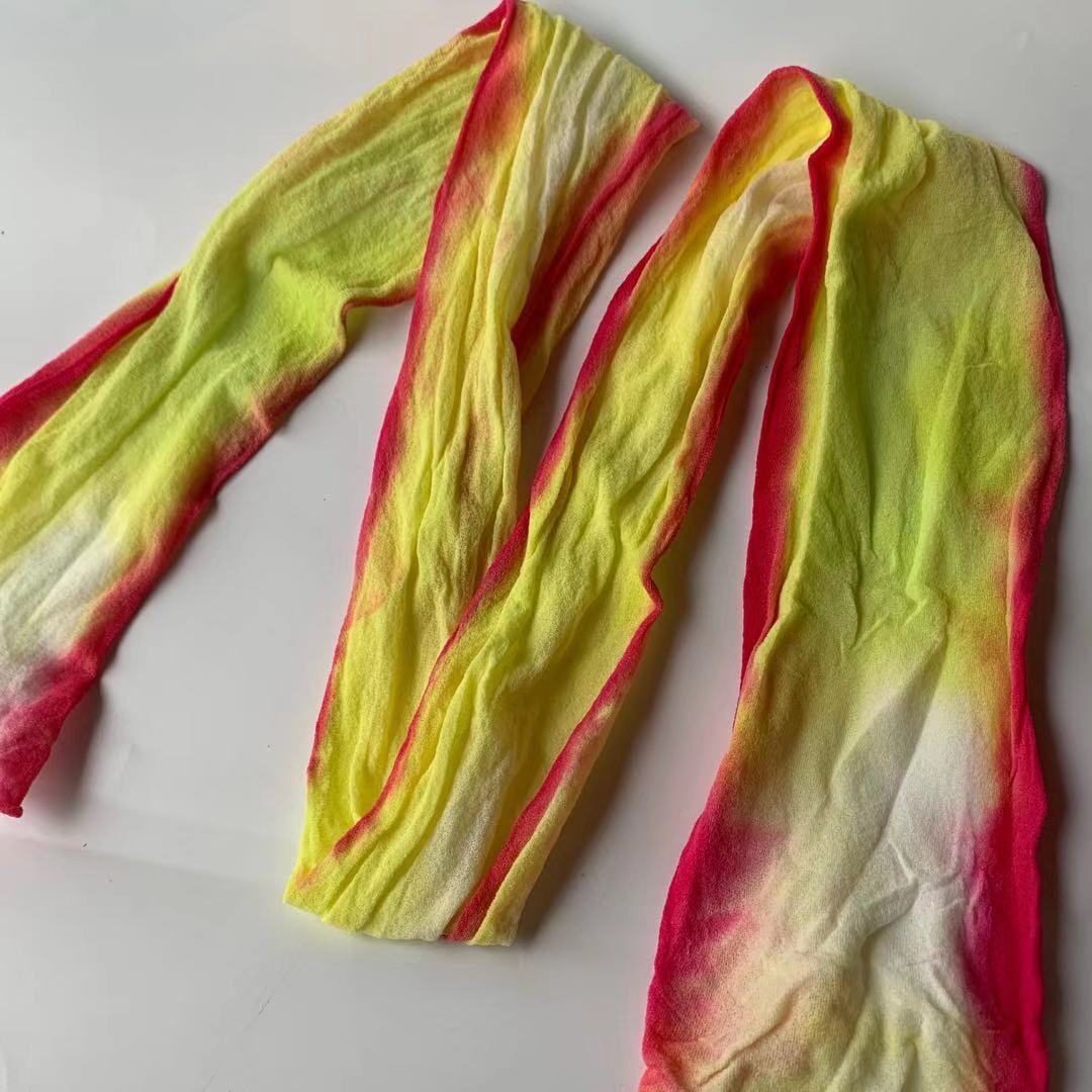 Silk screen flower material wholesale new vertical dyeing narrow edge dyeing two-color silk screen fine edge multi-color silk net Specification drawing
