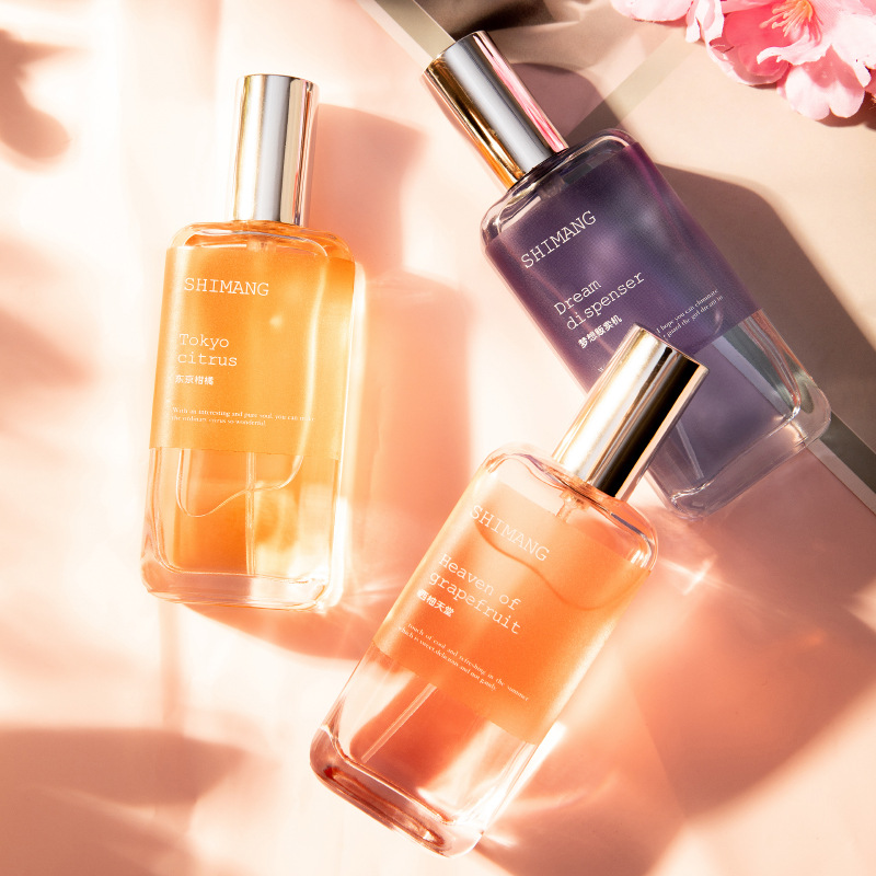 Online Celebrity Live Burst Poetry Mang Men's And Women's Perfume 50Ml Small Flower Fresh Light Fragrant Peach Milk Flavor Specification drawing