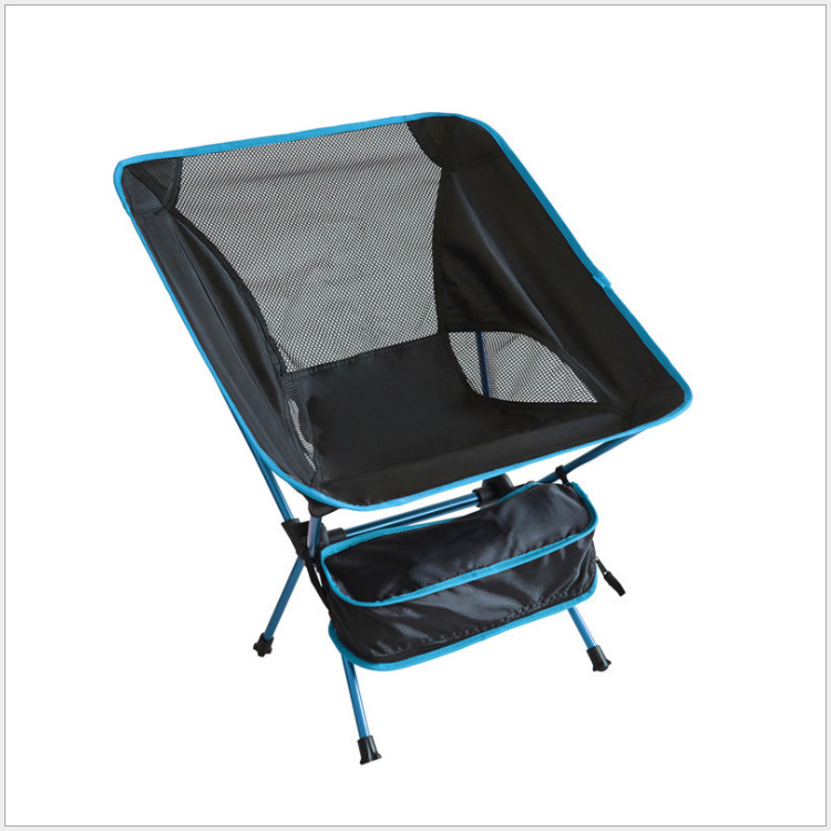 Small Moon Chair Outdoor Portable Camping Folding Chair Aluminum Oxford Cloth Beach Chair Folding Stool Item Picture