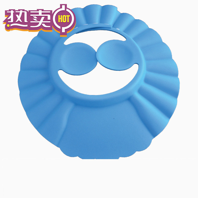 Source Factory Children's shower cap Infant shampoo cap Baby shampoo cap Waterproof cap Bath cap Adjustable EVA cap full figure