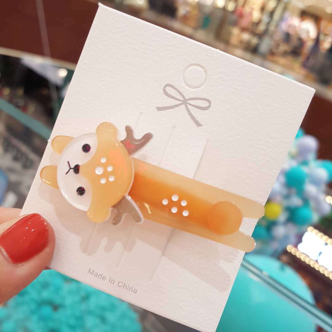 Korea Cute Hairpin Children's Net Red Hair Card Cartoon Animal Ins Bunny Girl Bb Clip Broken Hair Side Clip Application Scenario