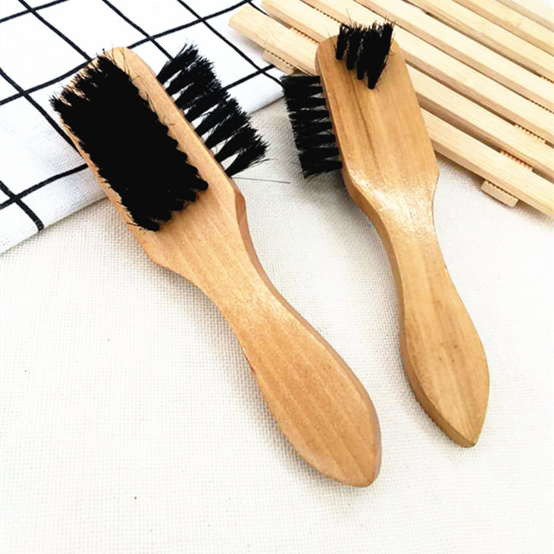 The manufacturer supplies three-purpose shoe brushes with large wooden handles and high-quality black wool shoe polish brushes. Wholesale two-yuan store supply in Yiwu Item Picture