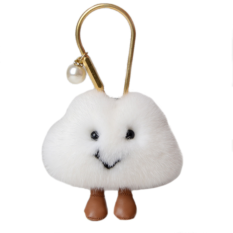 新款水貂毛绒白底实物图