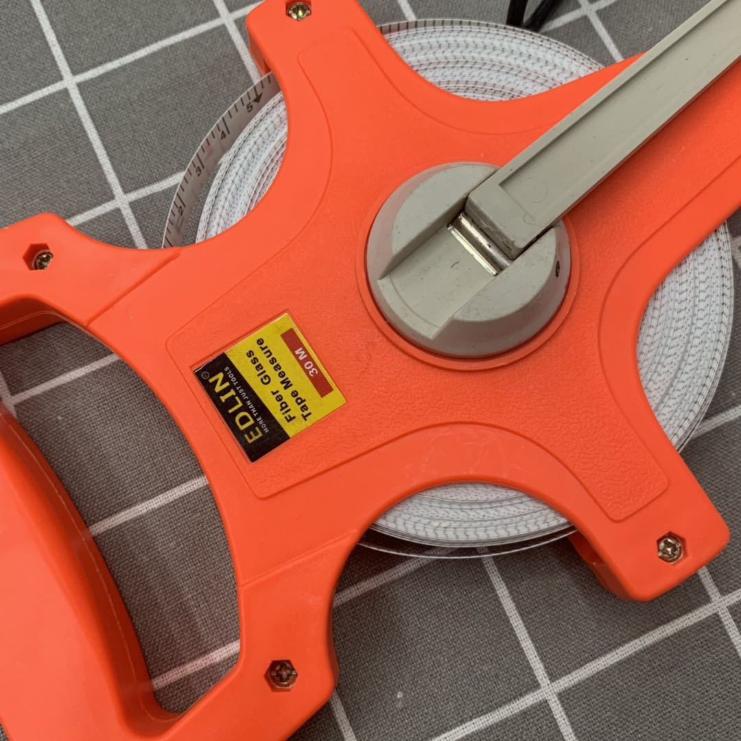 Small Red Shelf Ruler Soft Fiber Pvc Cloth Ruler Frame Steel Tape Measuring Site Plastic Hand-Held Hand 100 Meters Application Scenario
