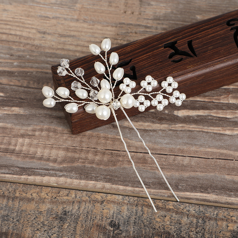 Bride's hairpin, pearl hair pin, ancient-style Hanfu hair accessory, performance hairpin, ancient-style headwear wholesale, domestic independent other hair accessories Specification image