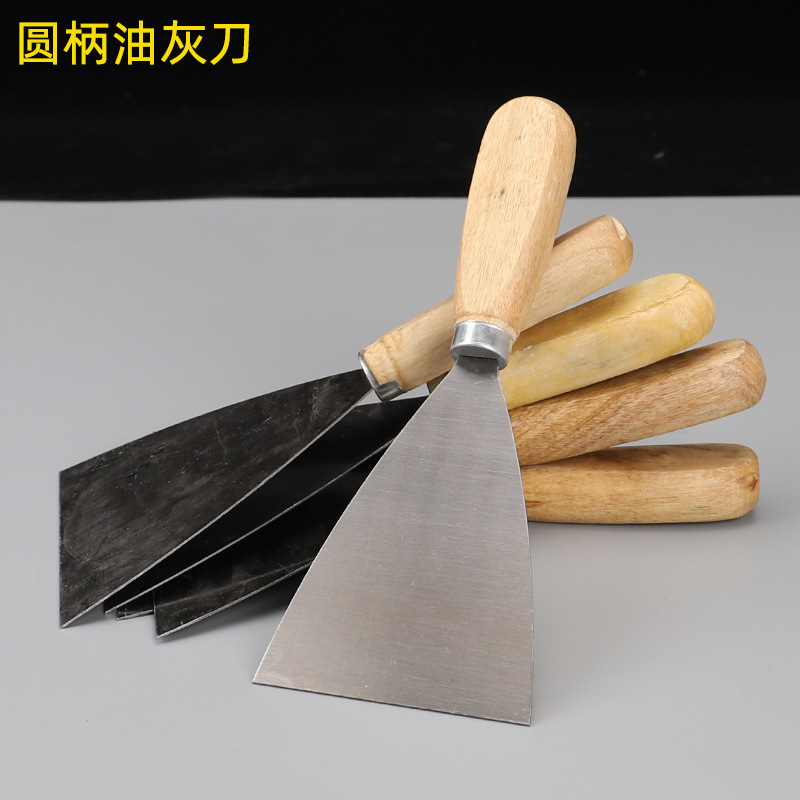 木头柄油灰刀 清洁腻子刀 清洁刀 刮刀 厂家批发 抹泥刀 量大从优图