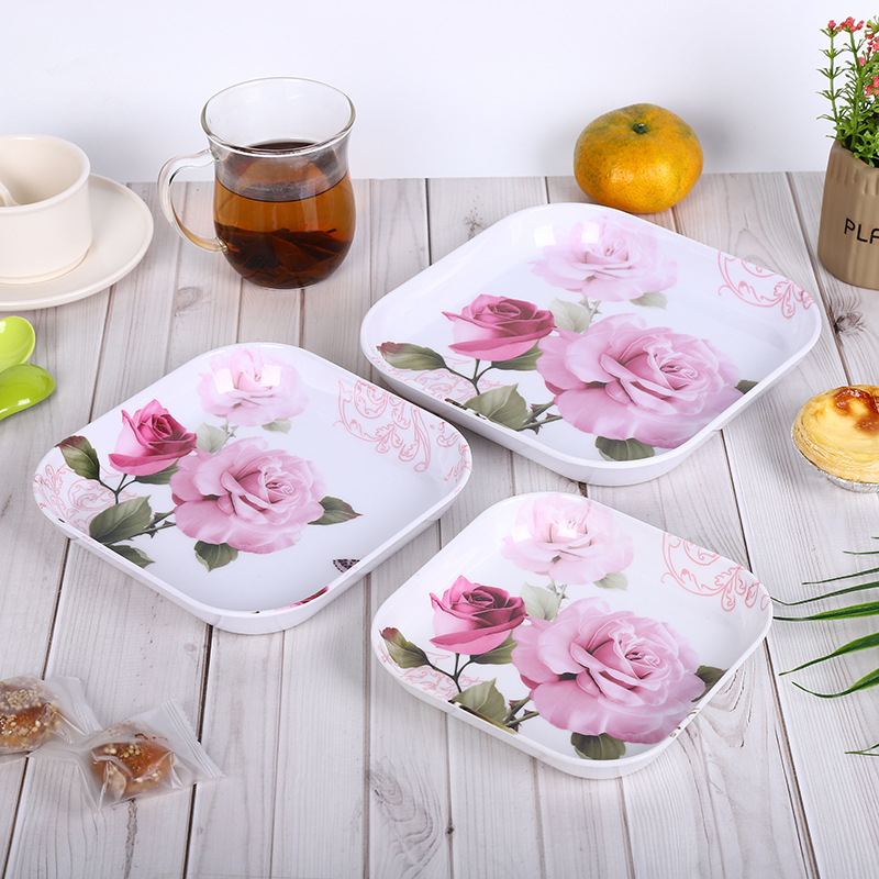 2021 New Nano Dish Convenient Bone Dish Japanese Square Tableware Plate Household Fruit Tray Tea Tray details Picture