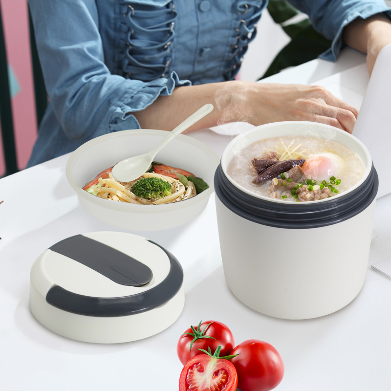 Wholesale Office Lunch Box Plastic Lunch Box Portable Insulated Lunch Box Double Compartments Microwave Plastic Lunch Box details Picture