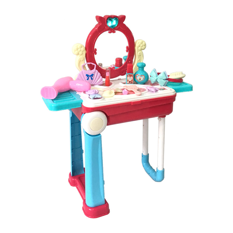 One-piece consignment mini children's trolley case toy, girl's house play set, simulation dressing table Specification image