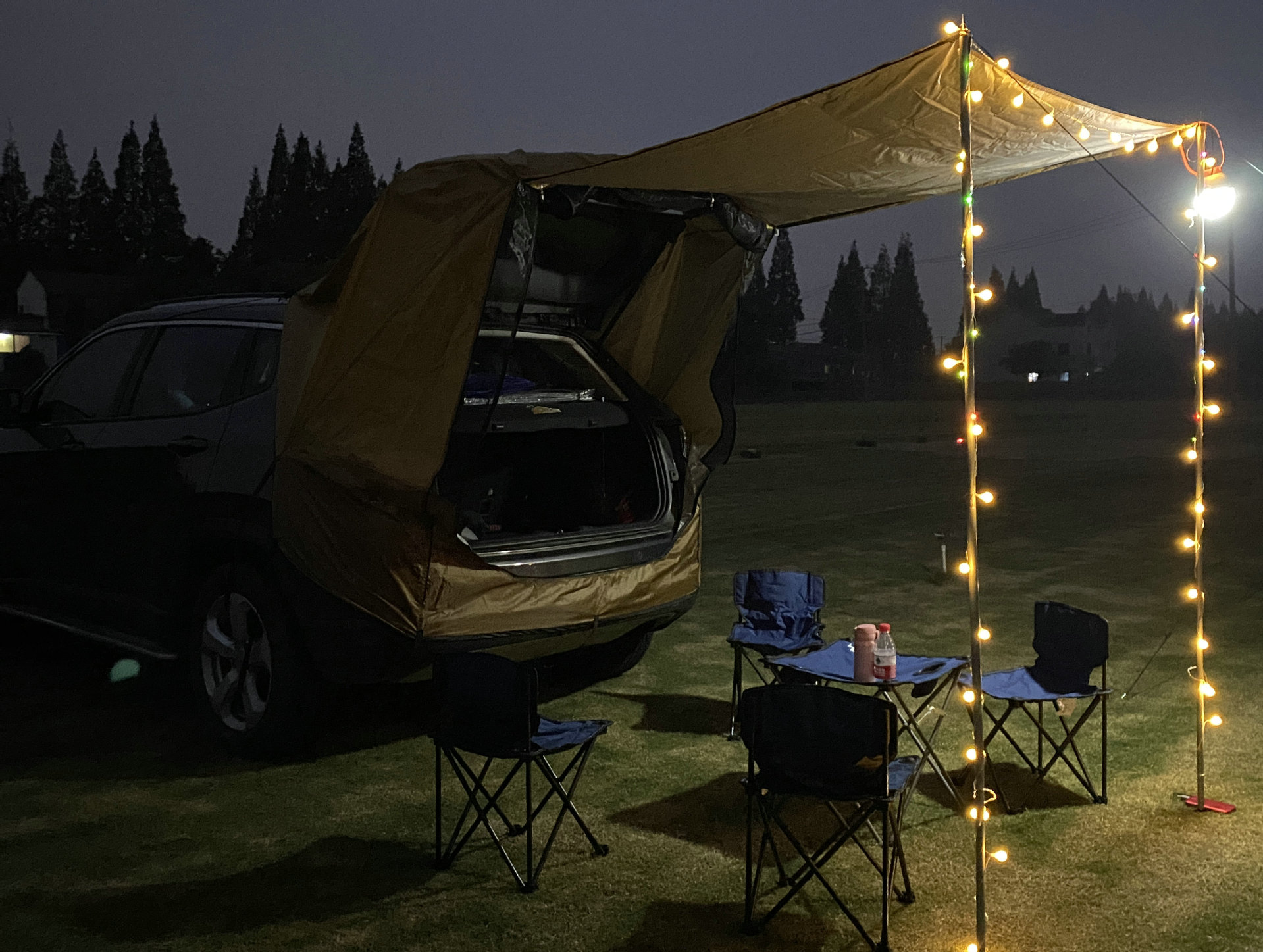 Outdoor self-driving tour, barbecue, camping, car travel, tent, sunshade, rainproof, trunk, rear extension tent pic 141