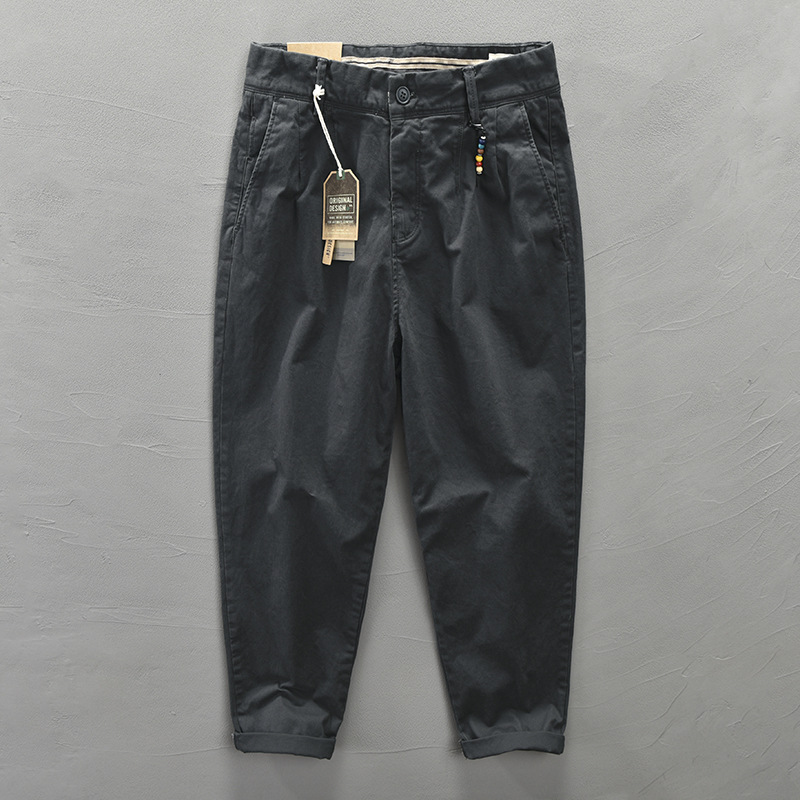 Z301 Autumn and Winter new men's solid color casual work pants one-piece consignment Specification image