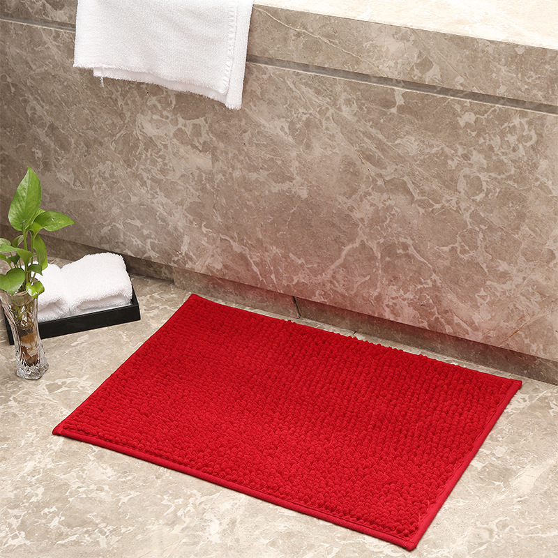 Cross Border Short Velvet Chenille Floor Mat Entry Entry Living Room Bedroom Floor Mat Balcony Carpet Non-Slip Absorbent Bath Mat Specification drawing
