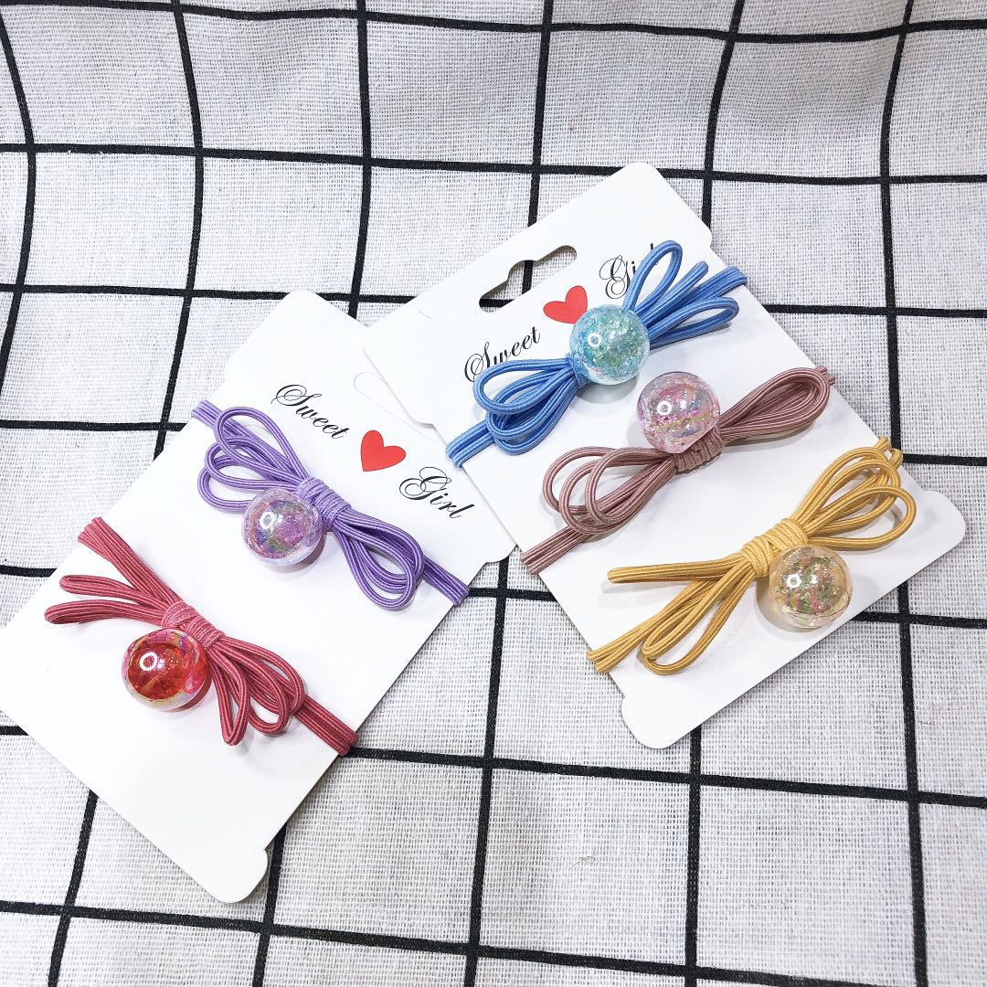 Wholesale of No. 116 cracked side holes, 100 yuan per bundle, one-yuan colored crystal bead hair tie and headwear, simple hair band and hair tie, fashionable hair tie accessories Item Picture