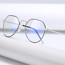 防蓝光平光镜可配近视金属架男电脑护目眼镜女复古防蓝光