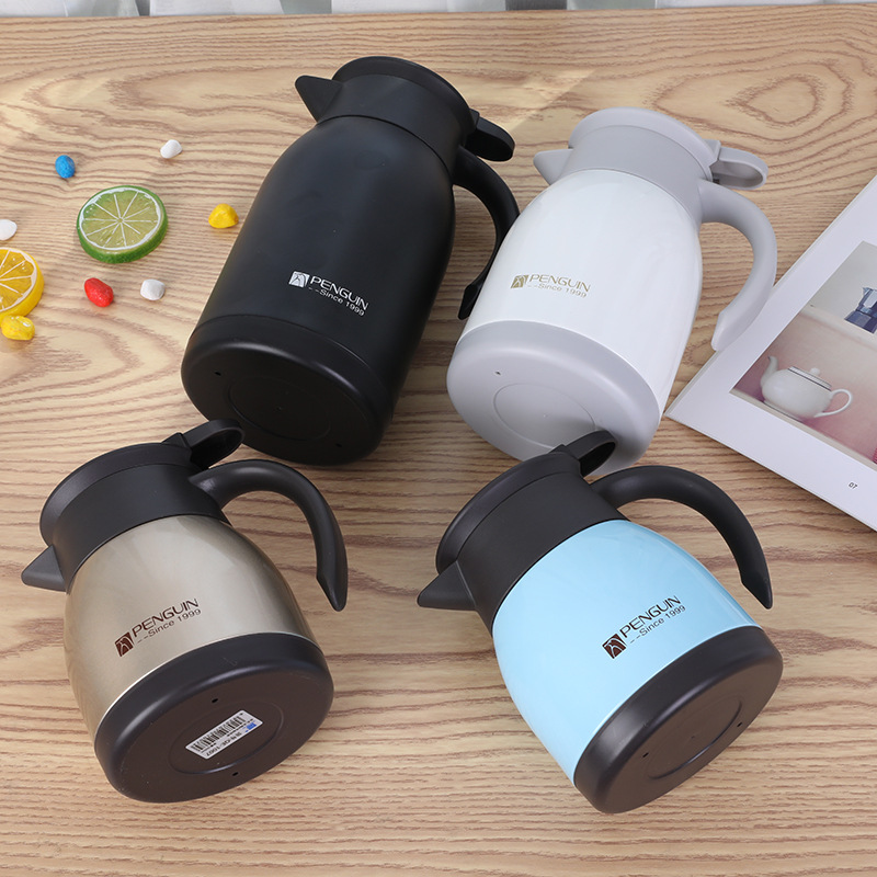 Manufacturer 304 Stainless Steel Double-Layer Large Capacity Thermos Cup Mini Coffee Teapot Hot Water Bottle Portable Stew Teapot Application Scenario