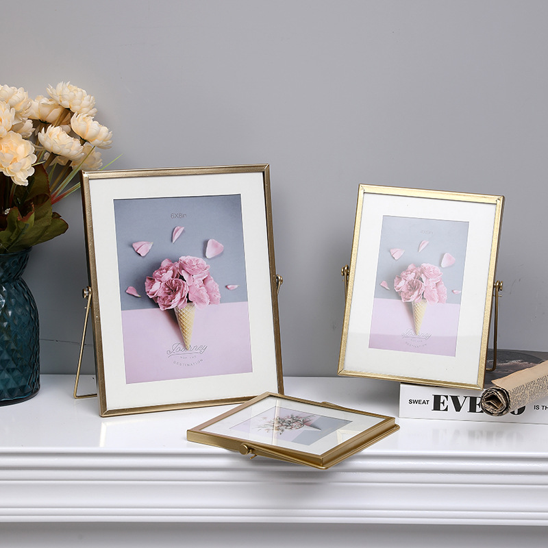 广告礼品铁艺相框 桌面摆放装饰相框 工厂定制摆台装饰相框产品图