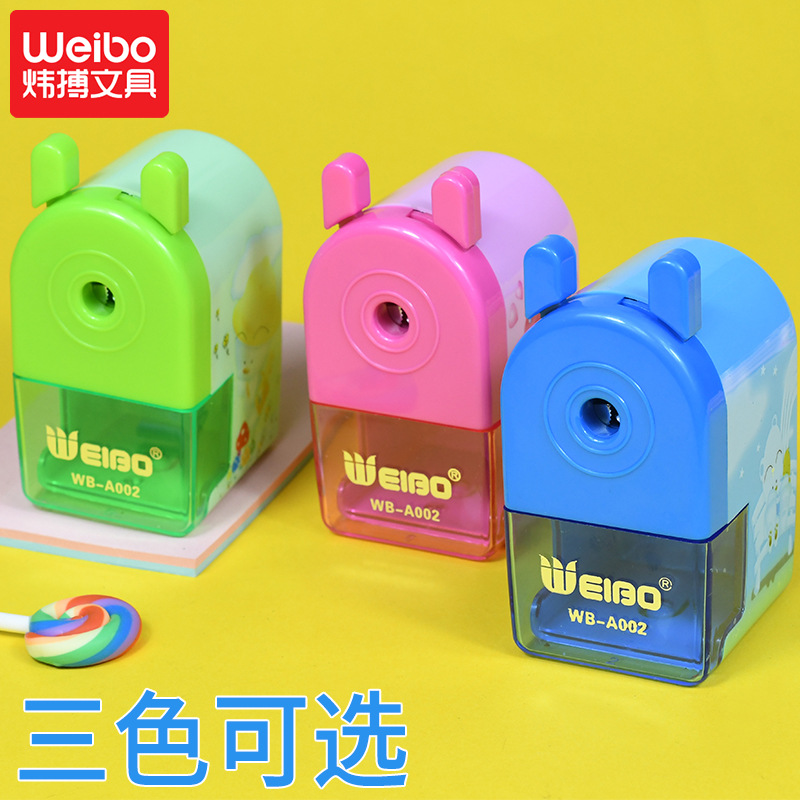 Student pencil sharpener, pencil sharpener, hand-cranked pen sharpener, children's cartoon cute pen sharpener, pen cutter