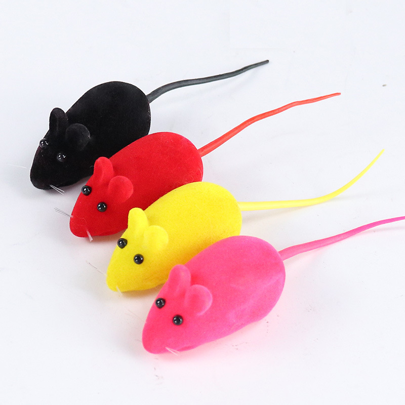 彩色小老鼠玩具 猫咪玩具 发声宠物玩具 仿真老鼠玩具宠物用品详情图3