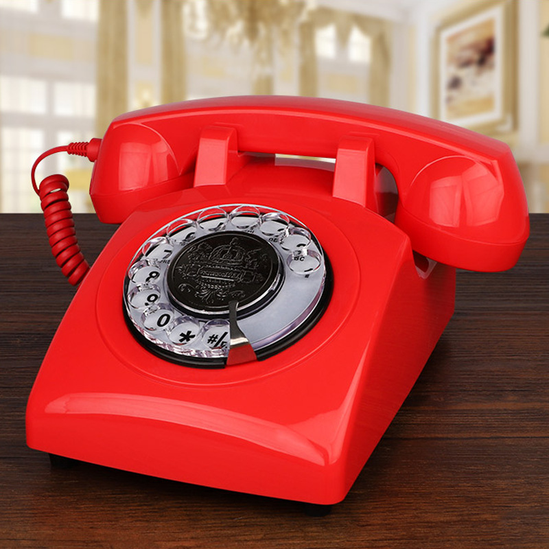 复古欧美电话机星级酒店固定电话座机转盘电话旋转拨号颜色可订制详情图2
